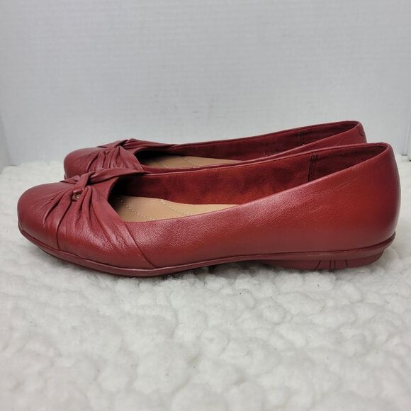 Hotter Appledore Comfort Concept Ballet Shoes Size 9 Red Leather Shoes - Picture 3 of 11